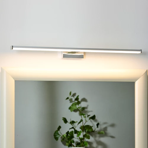 Lucide ONNO - Spiegelleuchte Badezimmer - LED - 1x11W 3000K - IP44 - Chrom Matt - Atmosphäre 1